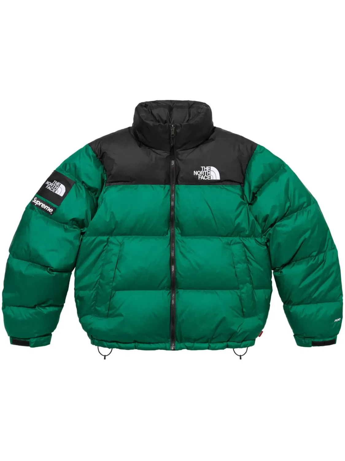 Куртка-пуховик Nuptse от The North Face Supreme, лесной зеленый / черный / белый