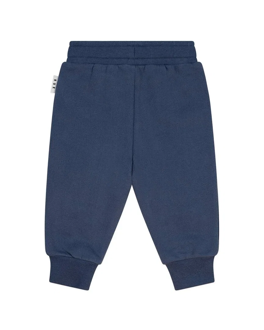 Детские спортивные штаны с вышивкой Aviator Huxbear Huxbaby, темно-синий — фото 2