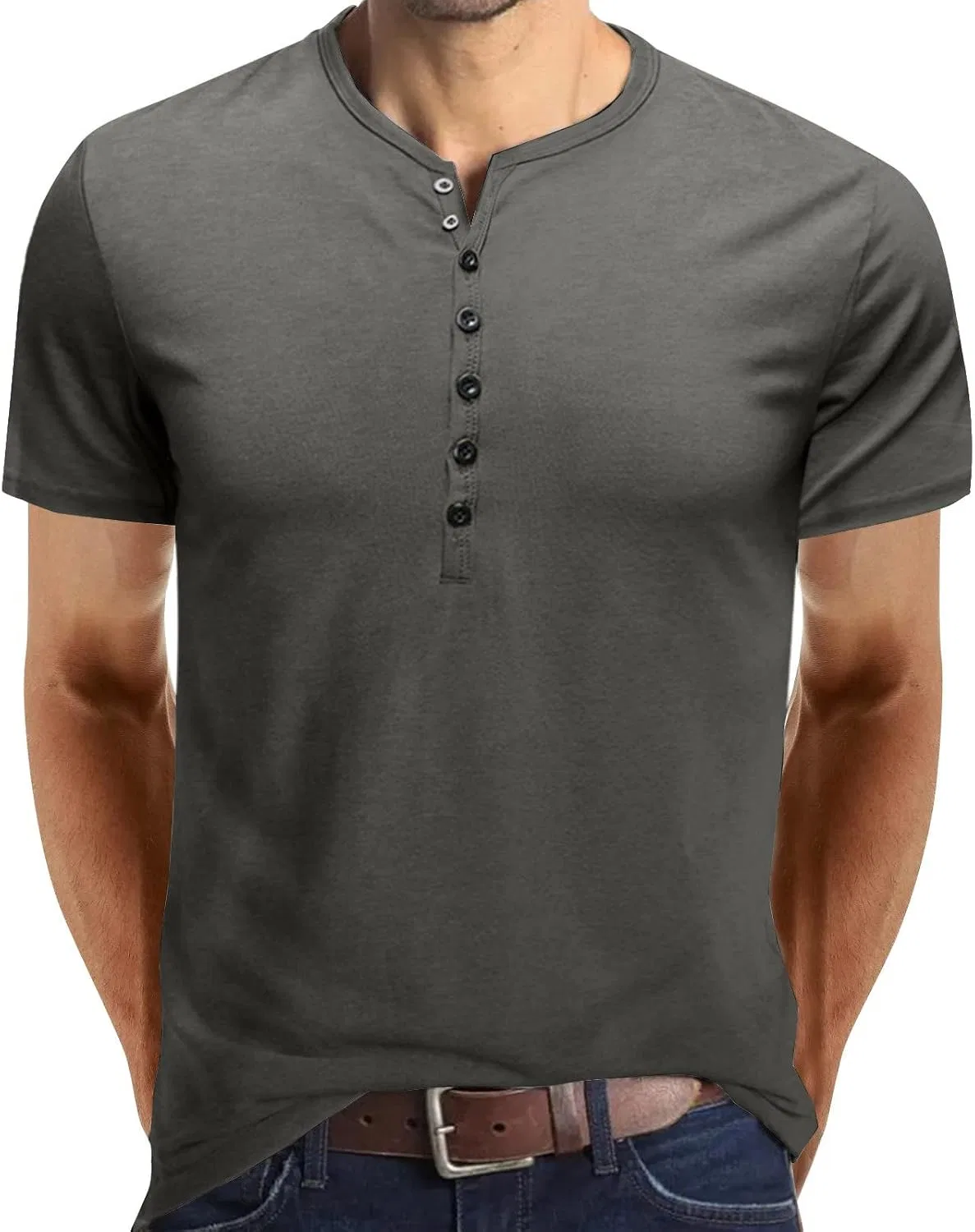 Мужская футболка с поло, Slim Fit, серый