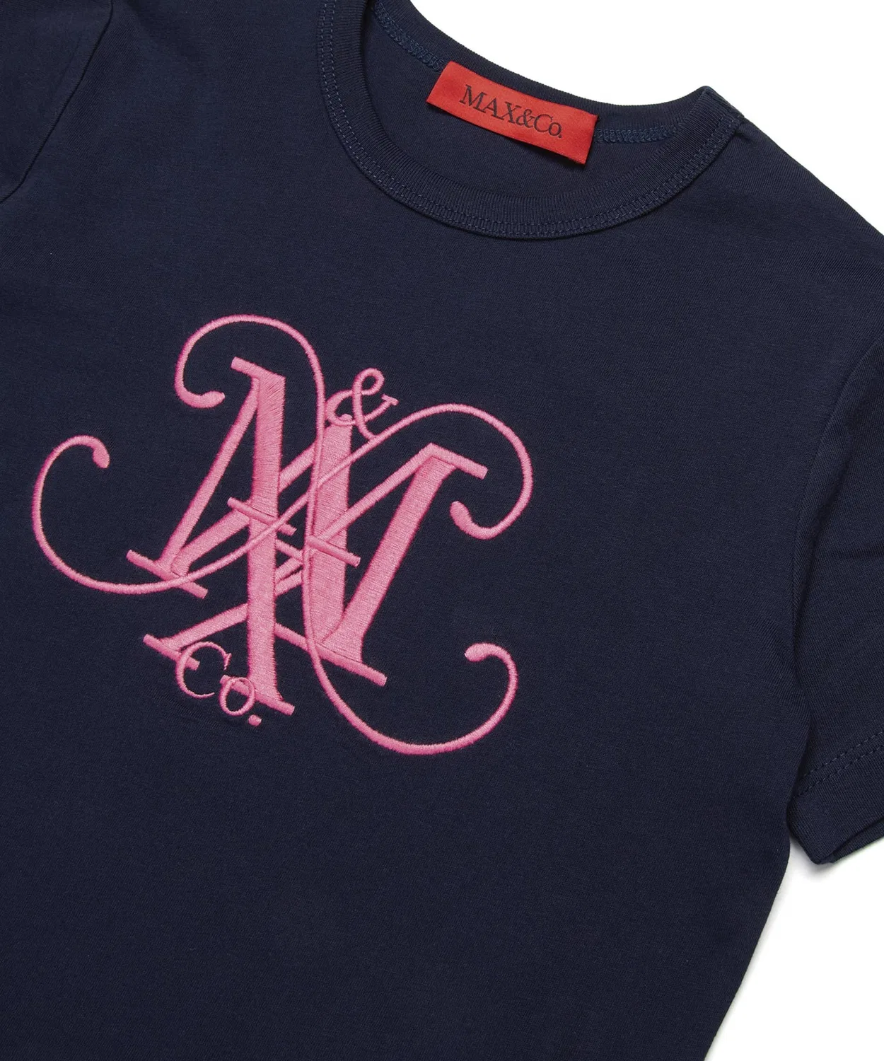 Детская футболка с брендовым логотипом Max&Co. Kids & Junior, Navy — фото 3