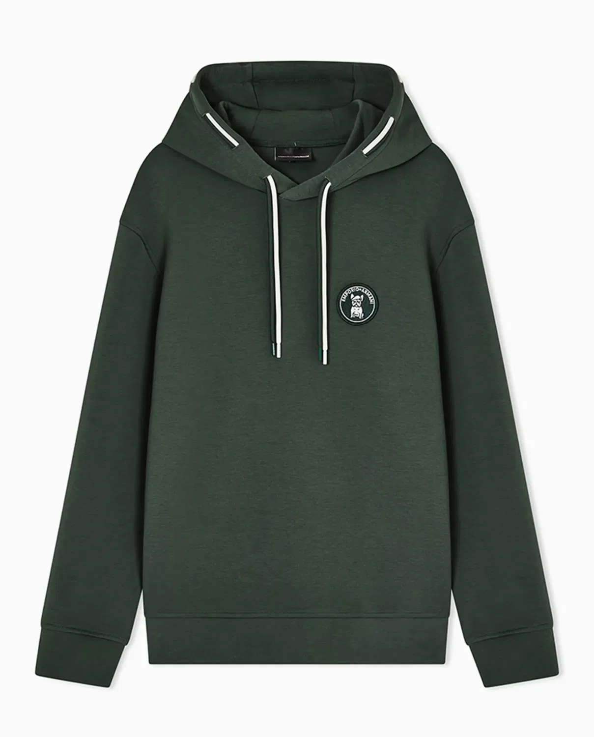 Мужская худи свободного кроя с капюшоном Emporio Armani, Verde Oscuro