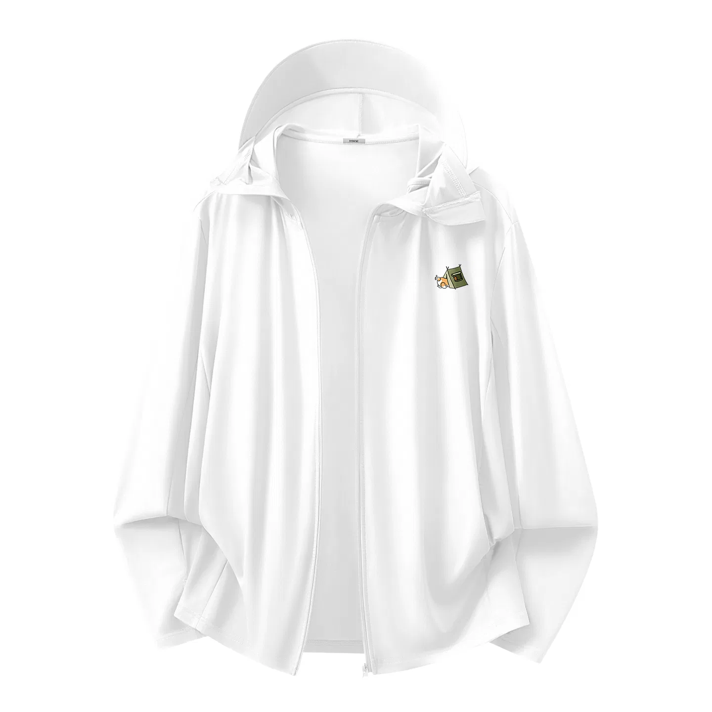 Детская солнцезащитная одежда с принтом MINISO, [UPF96+]White (Mb Tent Camping Chest Logo)