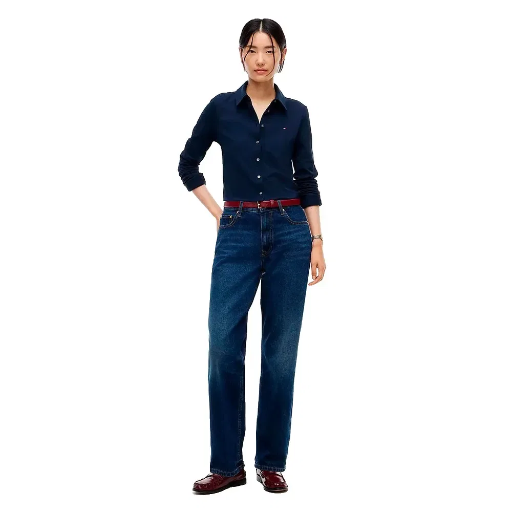 Женская рубашка с длинным рукавом Tommy hilfiger 1985 Slim Fit, Blue — фото 4