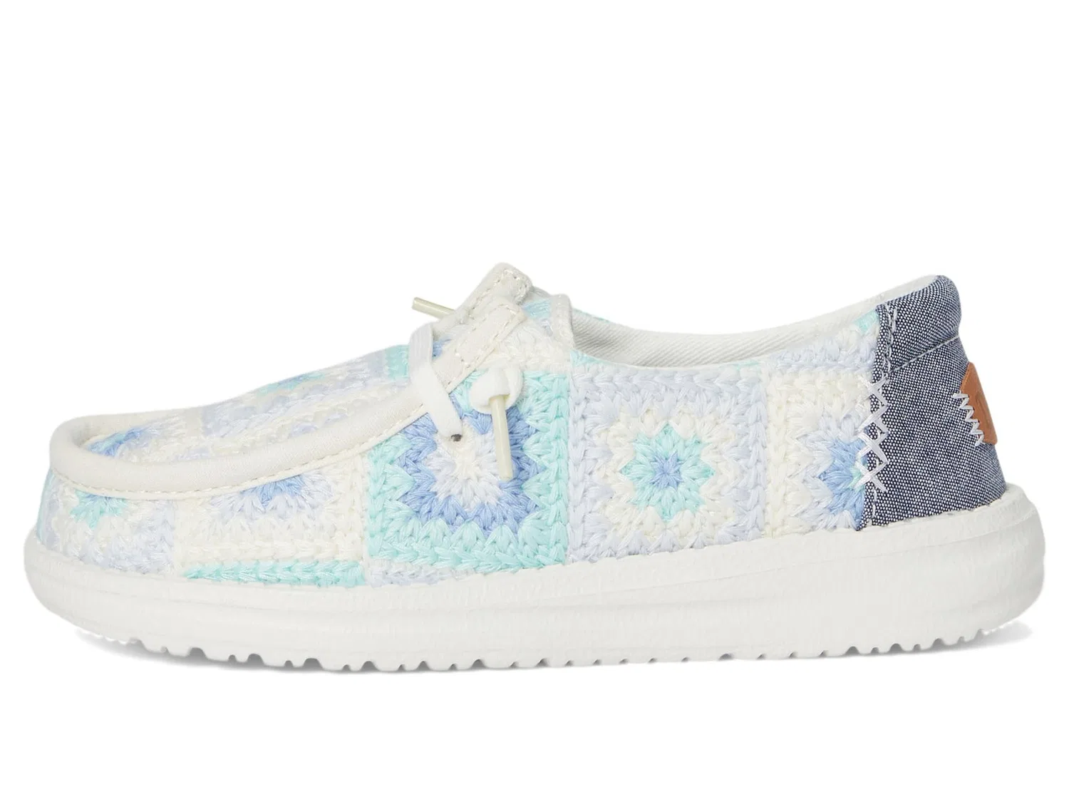 Детские кроссовки для девочек с принтом Wendy Boho HEYDUDE, Blu Allora Multicolore — фото 4