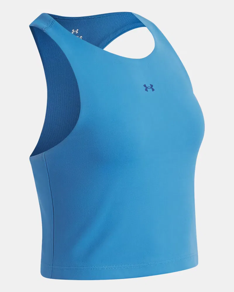 Майка для девочек со встроенным бра-топом UA Motion UnderArmour, Aegean Blue/Blackout Navy — фото 3