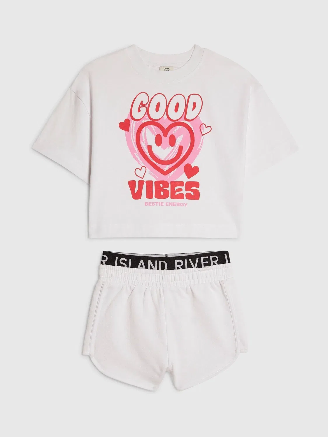 Комплект футболка и шорты River Island White Berry
