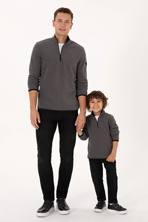 Детское худи для мальчиков на молнии U.S. Polo Assn., Gray — фото 4