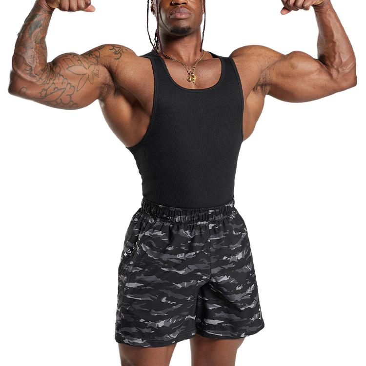 

Ребристый топ 1 шт Футболка мужская черная GYMSHARK