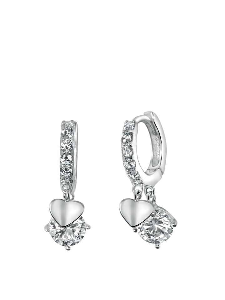 

Lucardi Серьги в форме сердца из серебра 925 пробы