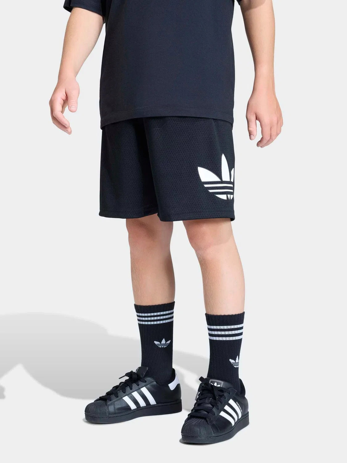 Шорты свободные сетчатые adidas Originals, черный