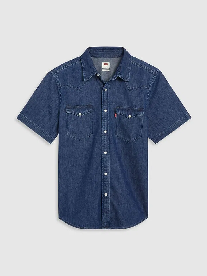 Мужская джинсовая рубашка Regular fit Levi's, Dark Blue — фото 3