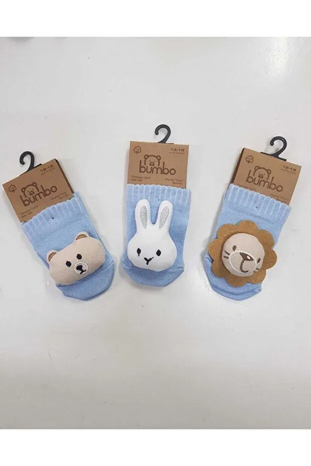 Детские носки для новорожденных хлопковые 3 шт Babette Socks Baby By Bumbo, Blue