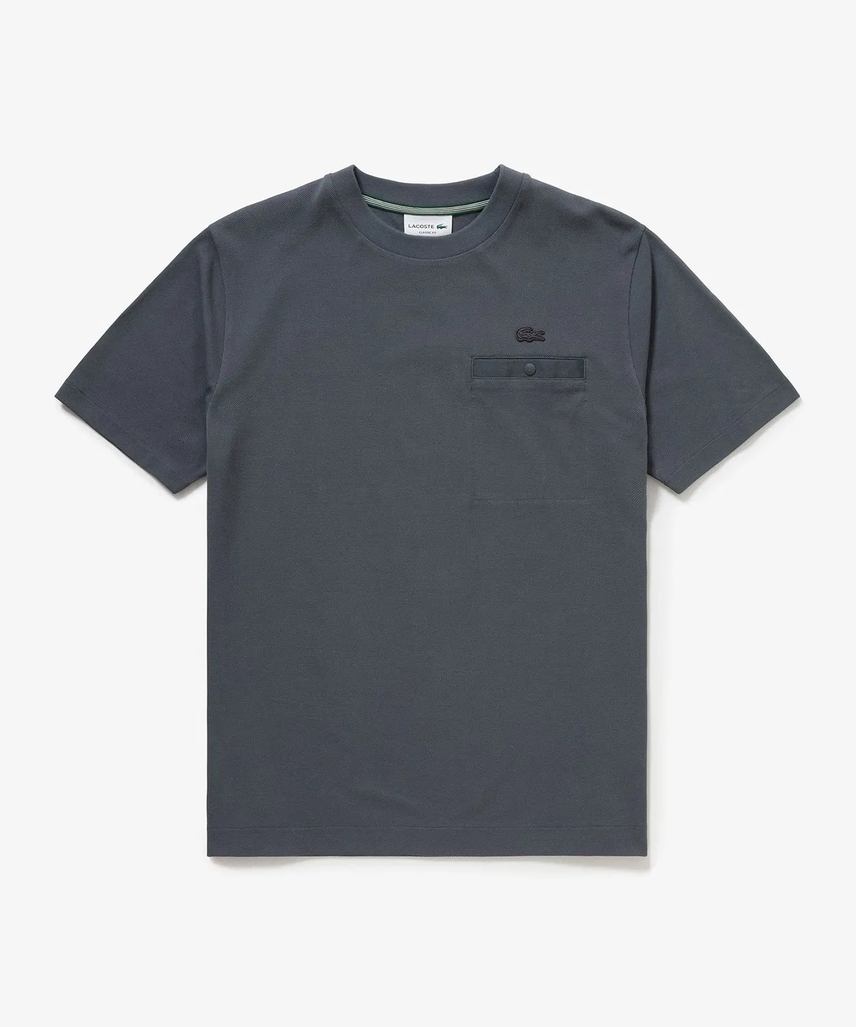 Мужская футболка с нагрудным карманом Classic Fit LACOSTE, Charcoal