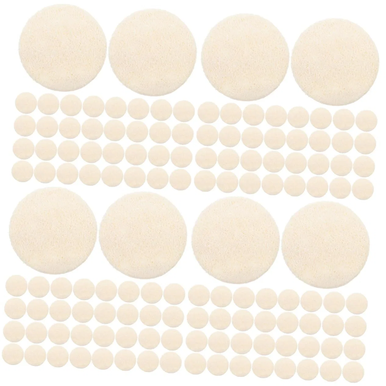 Пилинг-подушечки из люфы, Baluue, 144 шт, 5,5x5,5x0,4 см, Beige