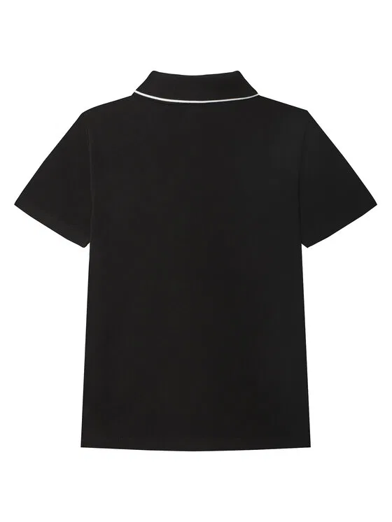 Поло regular fit Embro Logo Calvin Klein Jeans, черный — фото 2