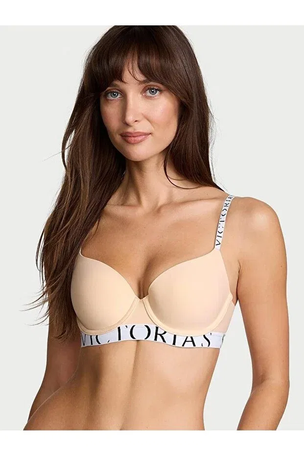 Женский бюстгальтер с бретельками-спагетти The coolbra lightly padded demi bra Victoria'S Secret, Marzipan