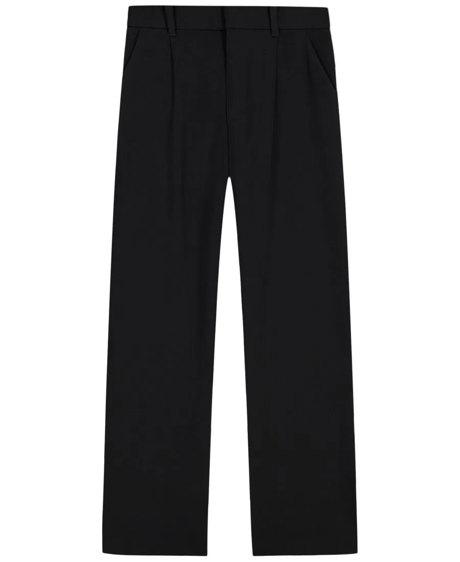 Брюки широкие с талией Calvin Klein, Black
