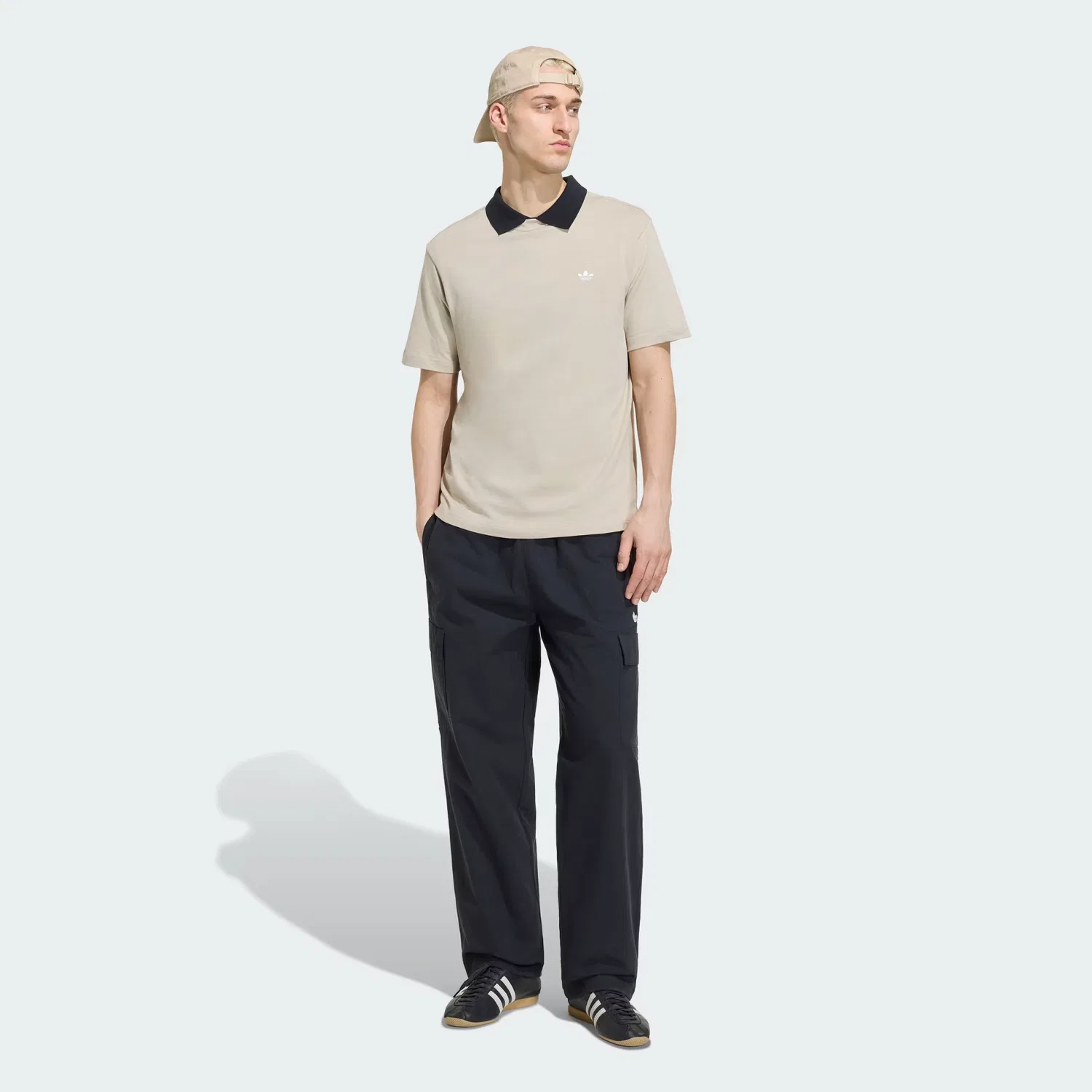 Мужская футболка с круглым вырезом Trefoil Essentials Adidas Originals, Khaki Three — фото 4