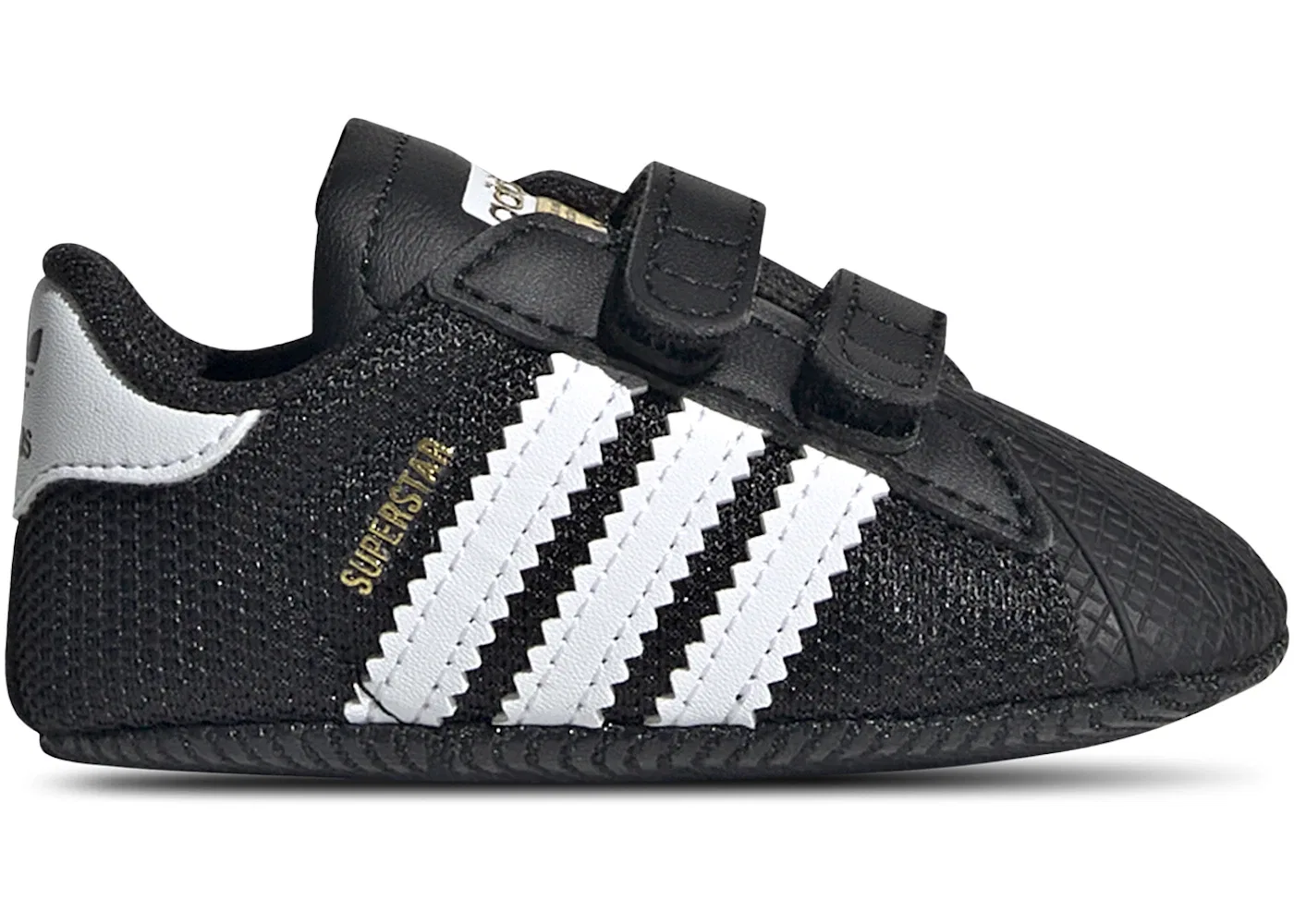 Детские кроссовки Lifestyle с принтом Adidas Superstar Adidas, Core Black/Cloud White/Gold Metallic