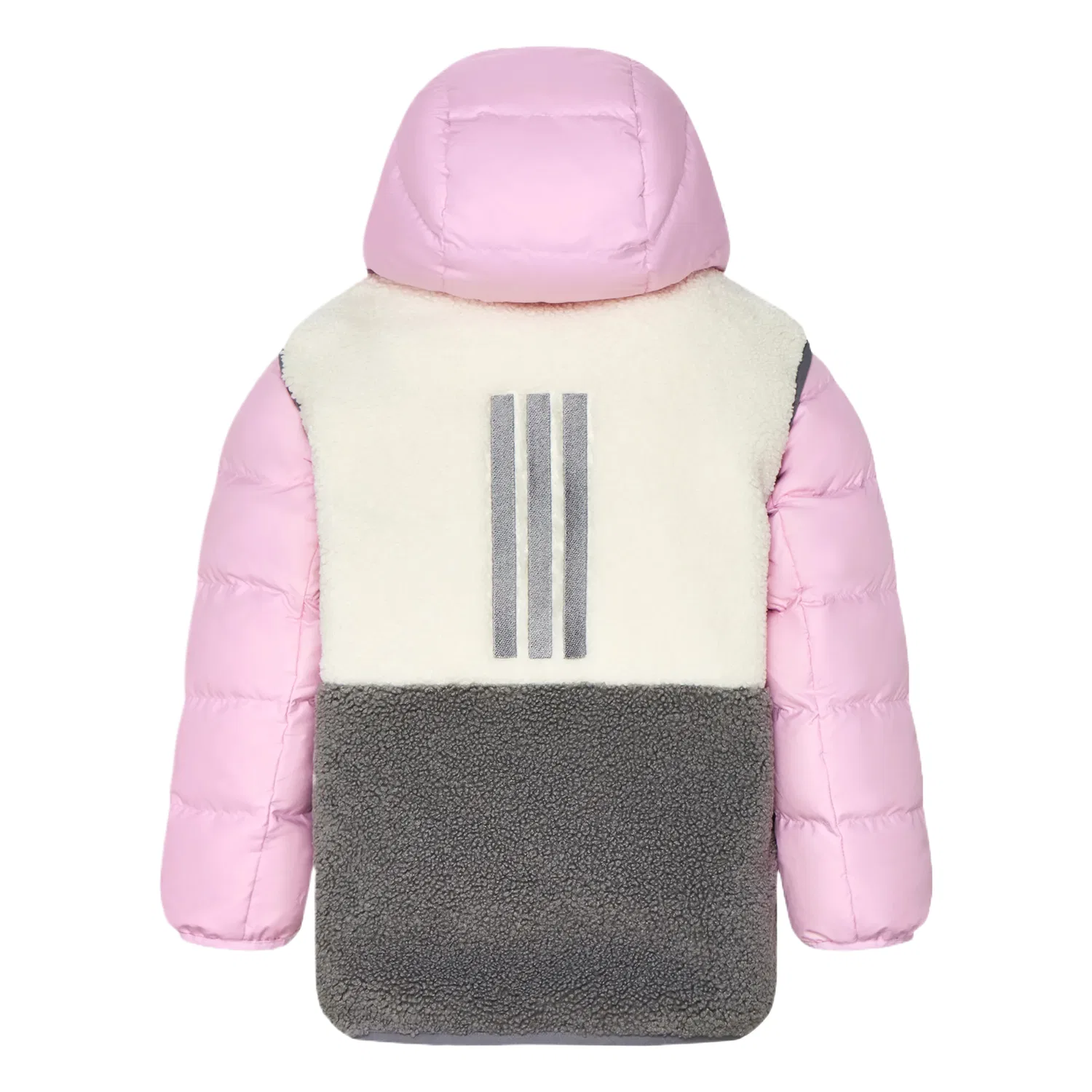 Детская куртка утепленная Adidas, Pink White/Light Purple/Gray — фото 3