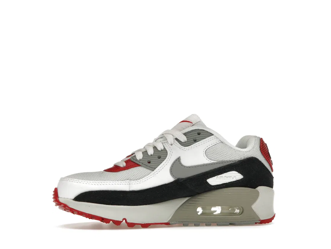 Детские кроссовки Lifestyle Nike Air Max 90, Photon Dust/Varsity Red/White/Particle Grey — фото 3
