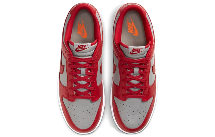 Кроссовки Nike Dunk Low Retro Medium, серый/красный — фото 4