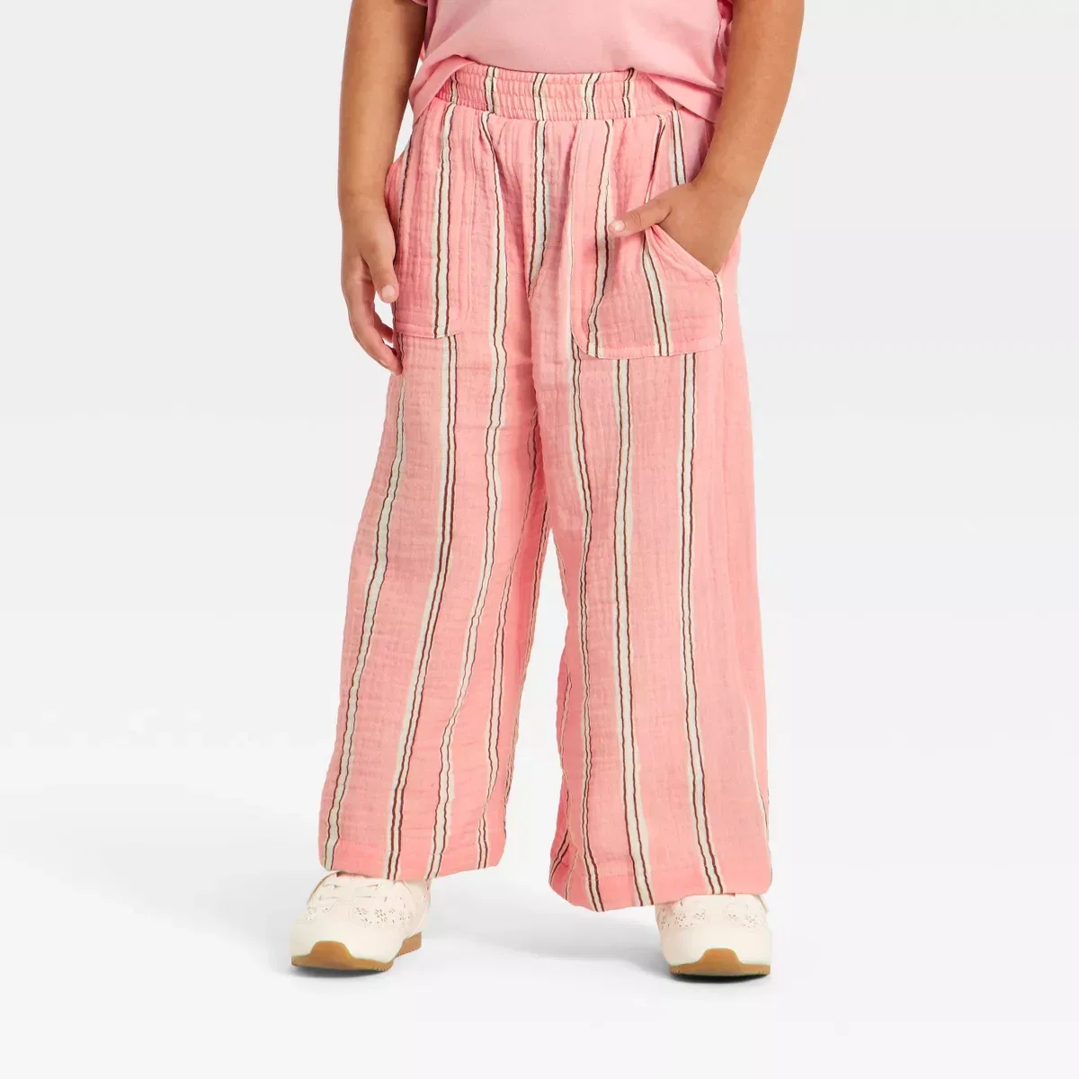 Детский комплект футболки и брюк с полосками Grayson Mini INFANT/TODDLER GIRL, Pink — фото 4