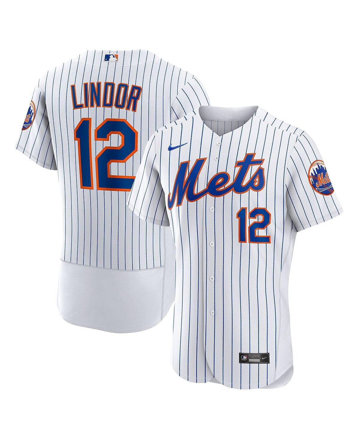 

Мужская белая футболка new york mets home с изображением франциско линдора Nike, белый