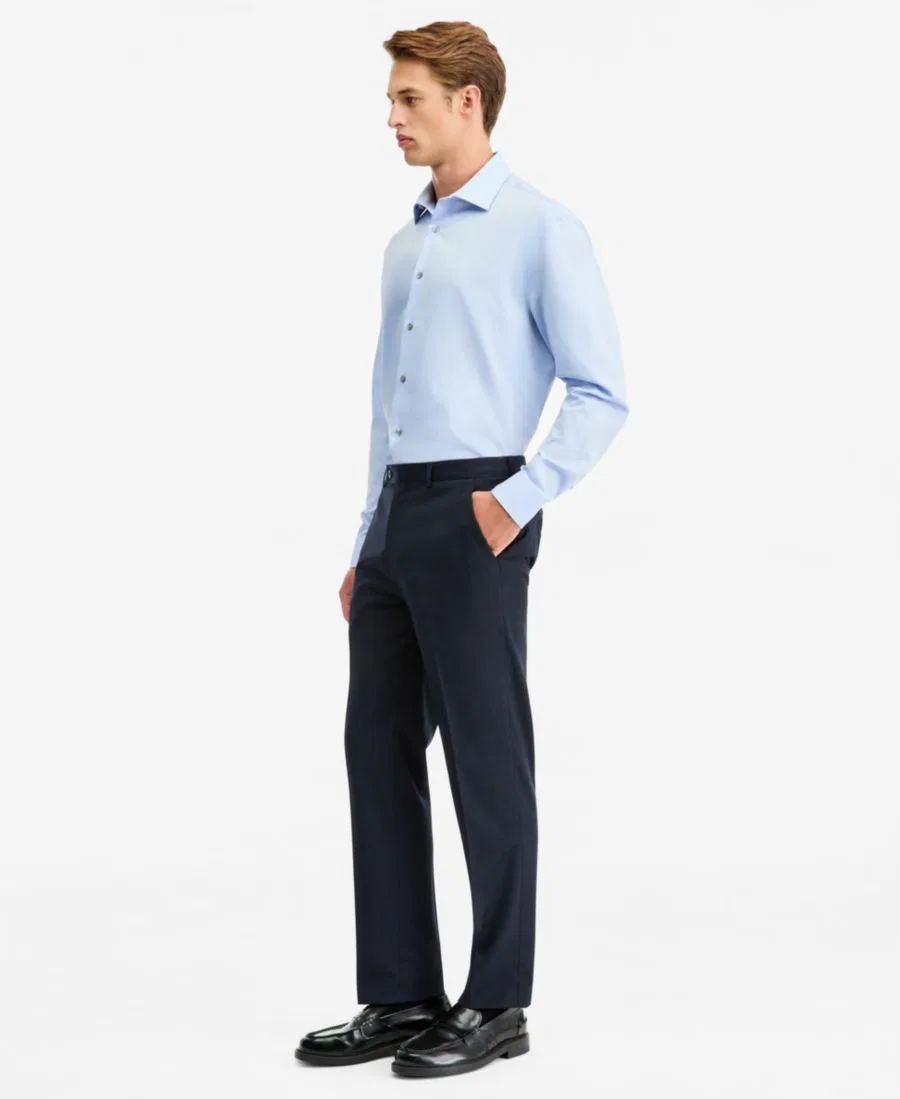 Брюки классические мужские с принтом в клетку Calvin Klein, Navy Plaid — фото 2