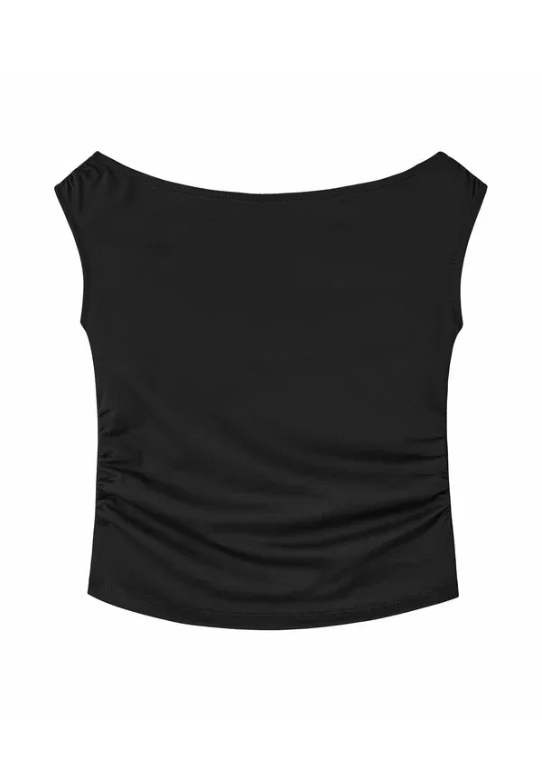 Топ из джерси, без рукавов, Wrinkle detail, Name It, черный