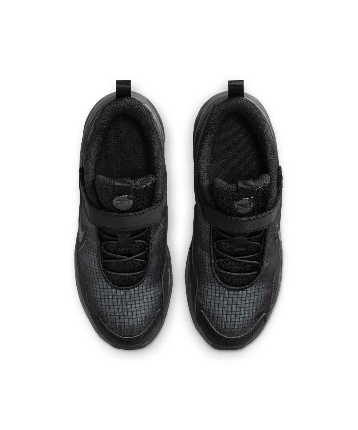 Детские кроссовки с длинным шнурком и липучкой Air Max Nova Little Kids' Shoes NIKE, Black — фото 4