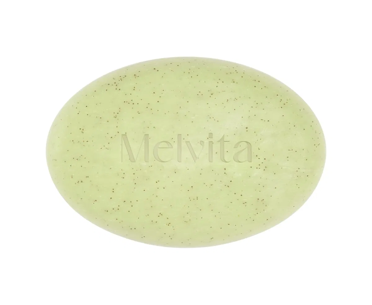 Эксфолирующее мыло с экстрактом каштана и скорлупой миндаля Melvita, 12 г, Green