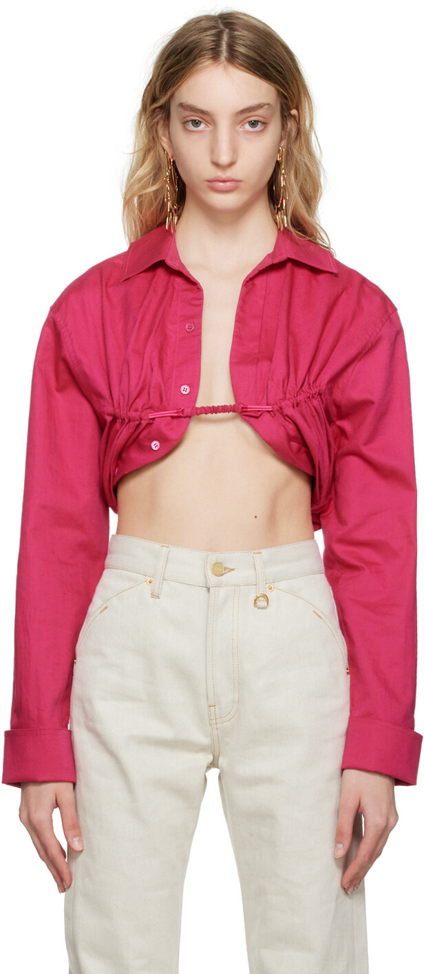 

Розовая рубашка Le Raphia 'La Chemise Machou' Jacquemus