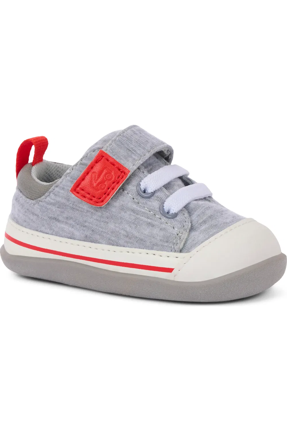 Кроссовки детские гибкие Mini Stevie See Kai Run, Gray Jersey/Red