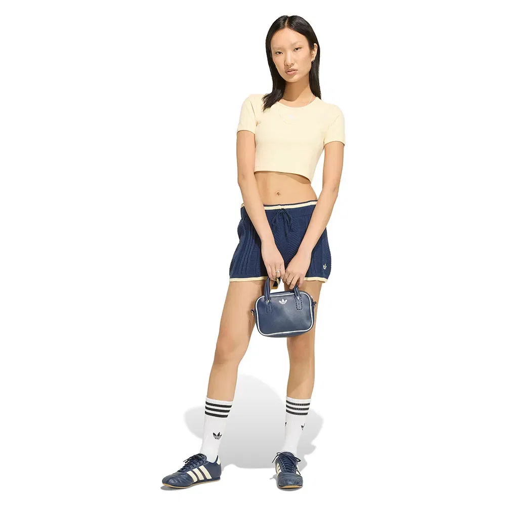 Шорты вязаные Adidas Originals, синий — фото 4