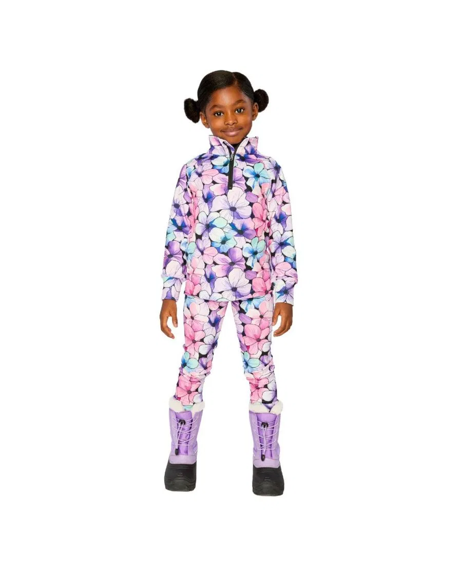 Комплект термобелья из 2 предметов с принтом, модель Deux par Deux, Purple Floral Print — фото 4
