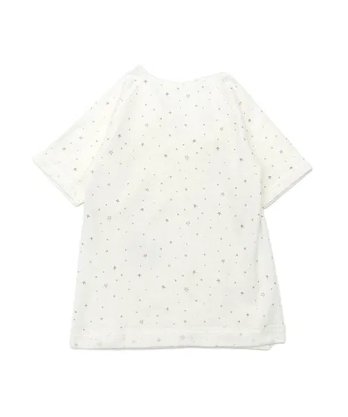 Детский короткий боди-комбинезон с принтом Love Design, Off White — фото 2