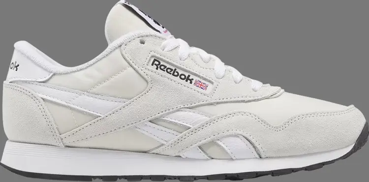 

Кроссовки classic nylon 'morning fog black' Reebok, белый