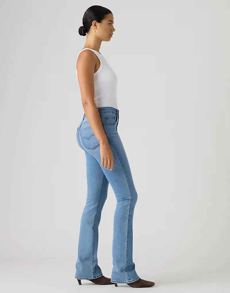 Джинсы Levi's 725 с высокой посадкой и расклешенными штанинами, светло-голубые — фото 4