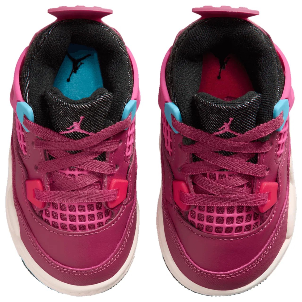 Кроссовки для девочек Retro 4 Jordan, цвет Pink/Black/White — фото 4