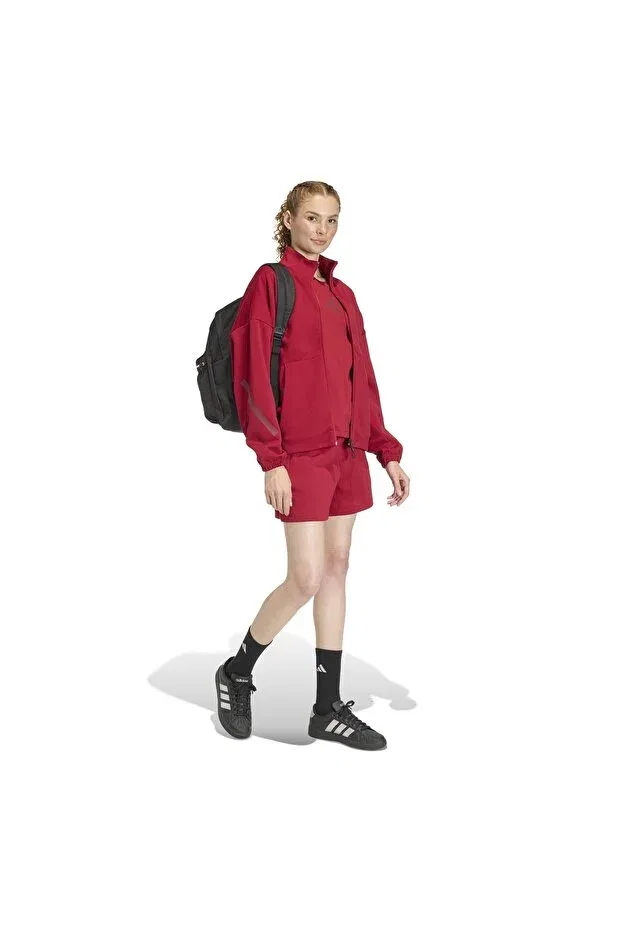 Женская футболка спортивная с коротким рукавом Adidas, Burgundy — фото 3