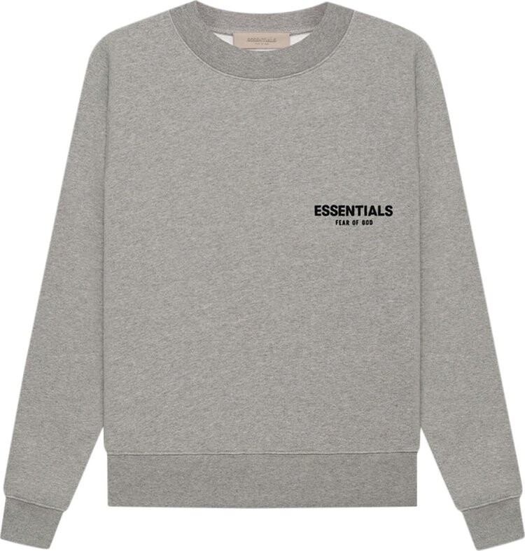 

Толстовка Fear of God Essentials Crewneck 'Dark Oatmeal', серый