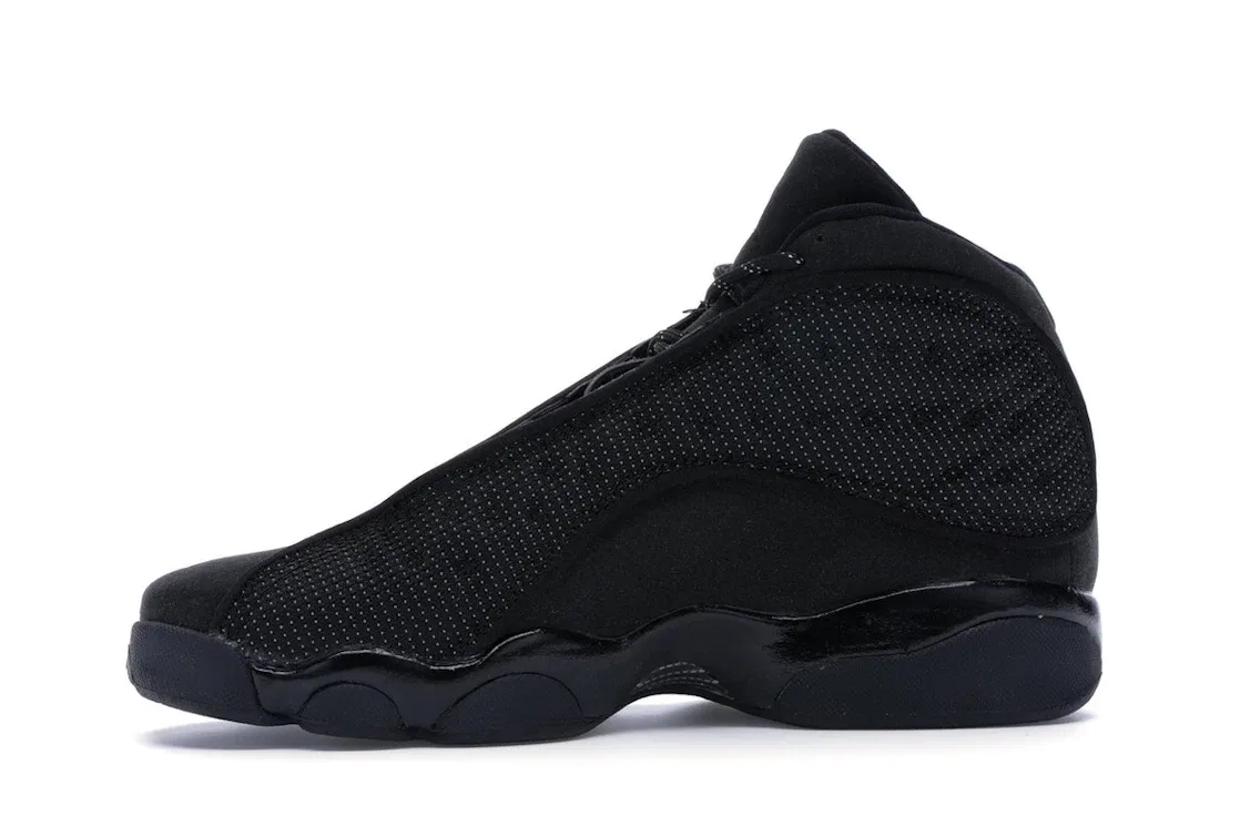 Детские кроссовки с верхом из замши и сетки Jordan 13 Retro Jordan, Black/Anthracite-Black — фото 3
