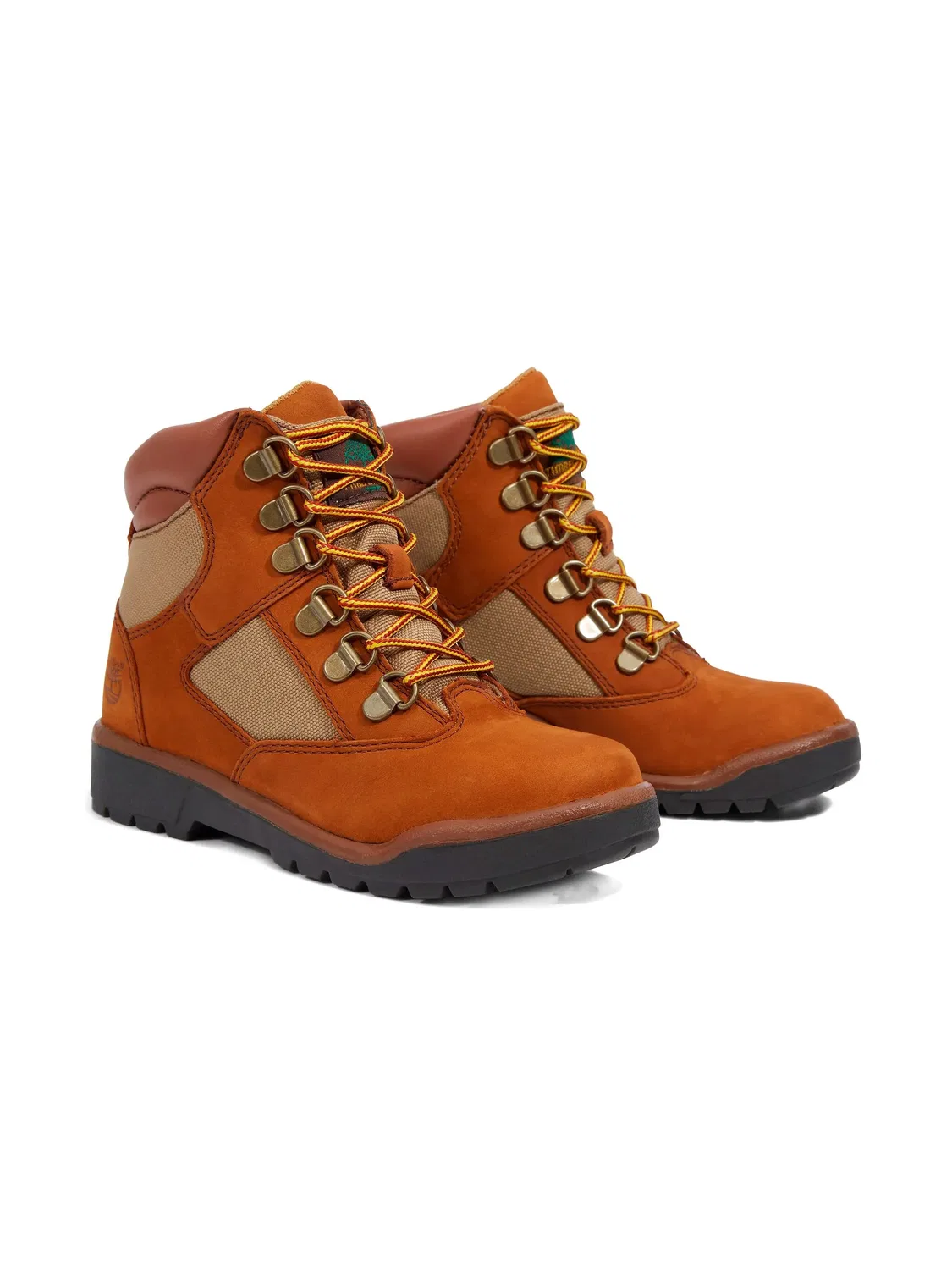 Сапоги полевые кожаные оранжевые Timberland, оранжевый