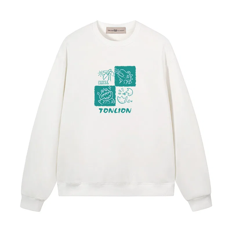 Свитшот детский с круглым вырезом Tonlion, Raw White