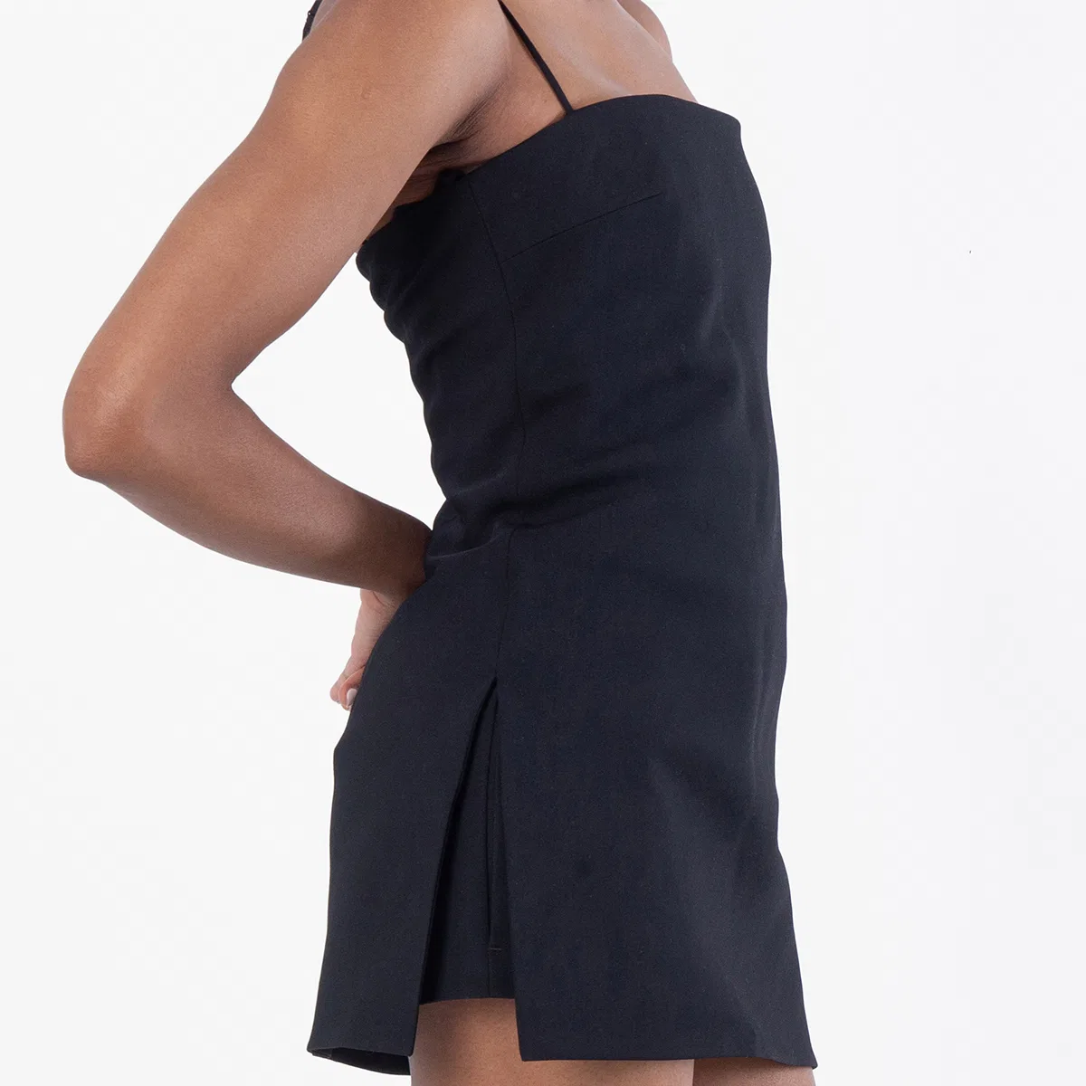 Платье мини с встроенными шортами Mini Dress with Built-In Shorts Alexander Wang, Black — фото 2