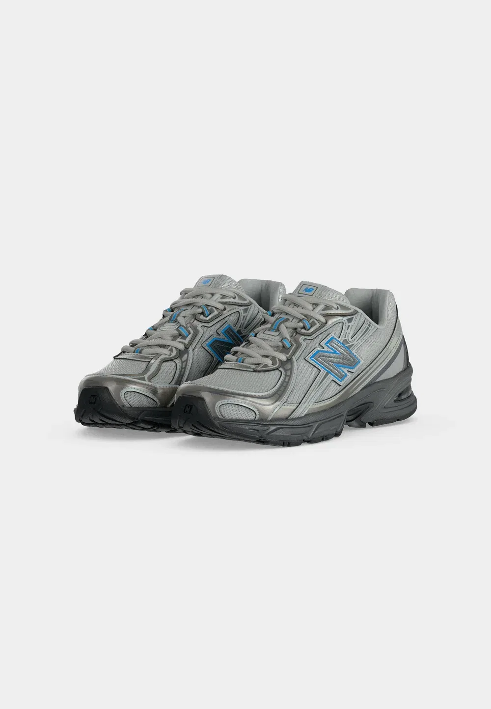 740 унисекс - кроссовки New Balance, Dark Silver-Coloured Metallic/Fan Blue — фото 3