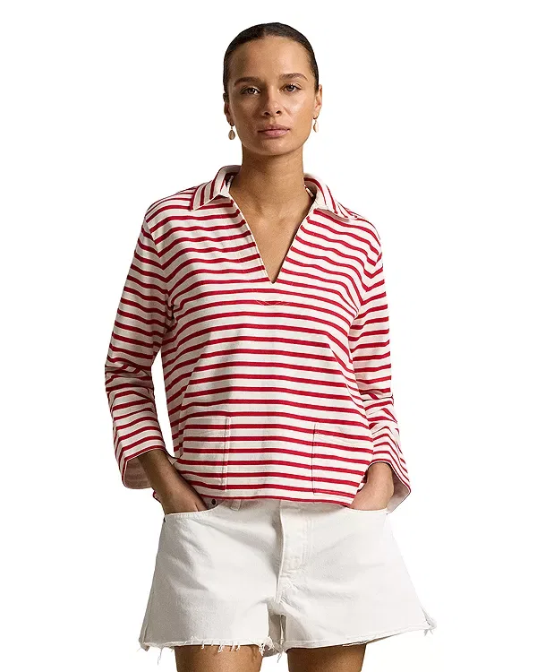 Женский топ с полосками Ralph Lauren, Red/White