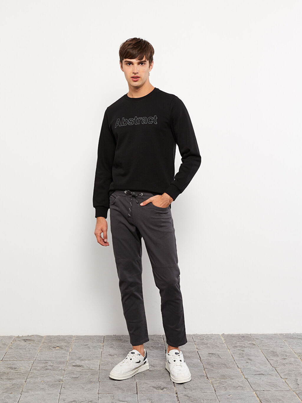 

Мужские брюки Slim Fit из габардина LCW Casual, Серый, Мужские брюки Slim Fit из габардина LCW Casual