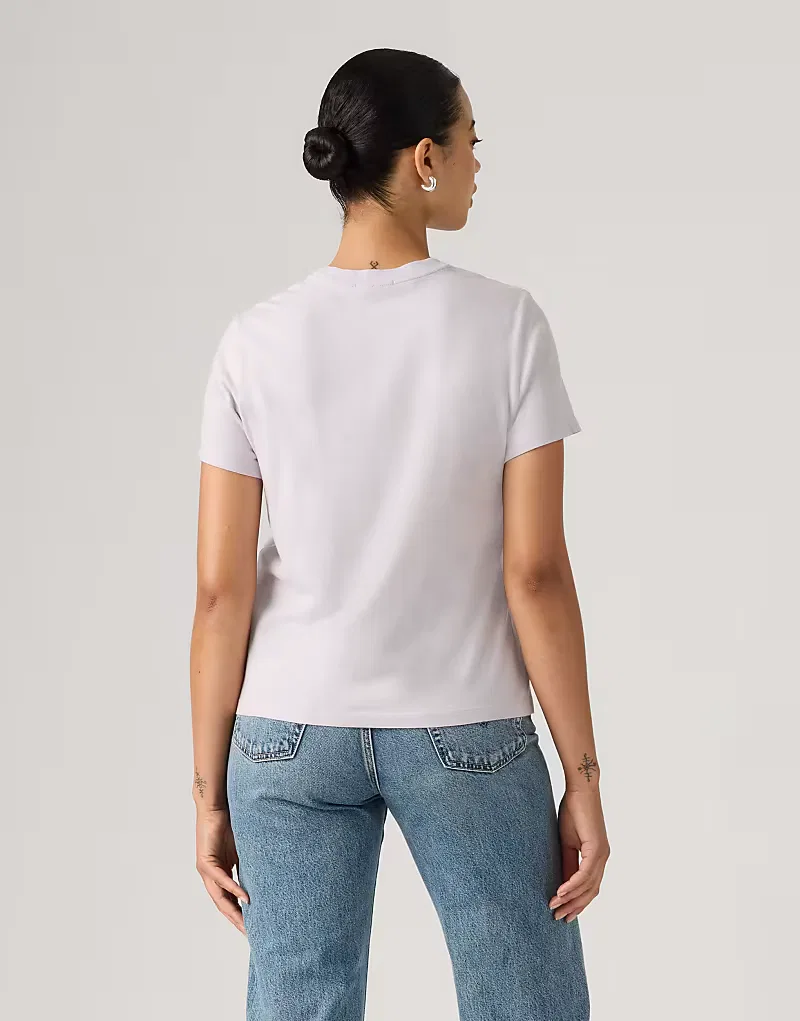 Хлопковая футболка Levi's Favorite светло-фиолетового — фото 4